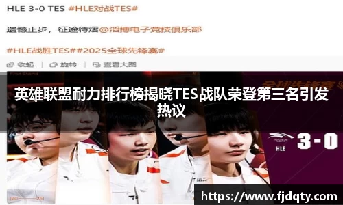 英雄联盟耐力排行榜揭晓TES战队荣登第三名引发热议